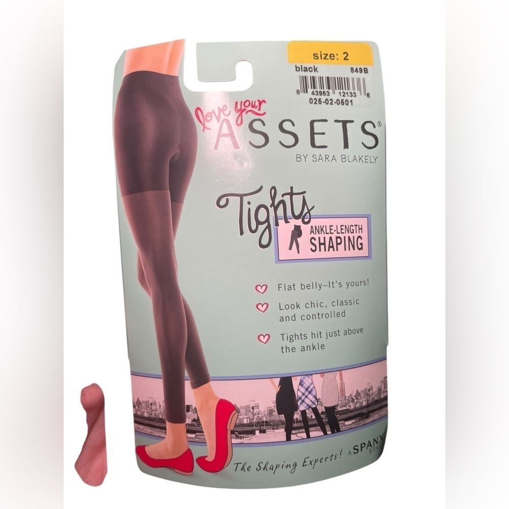 Spanx New NWT Ankle Length Shaping Tights Assets Black Size 2